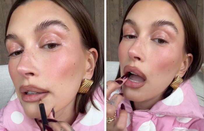 Hailey Bieber’s “Sugar Plum Fairy Makeup” trend is perfect for Christmas