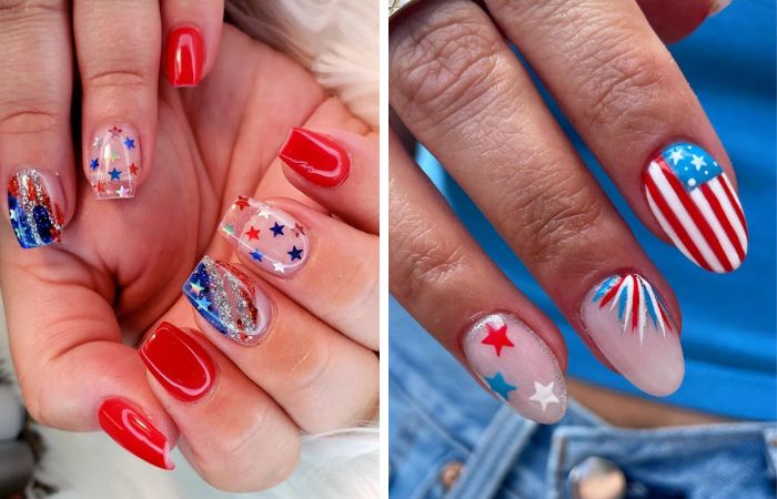 Check out this creative Fourth of July nail art