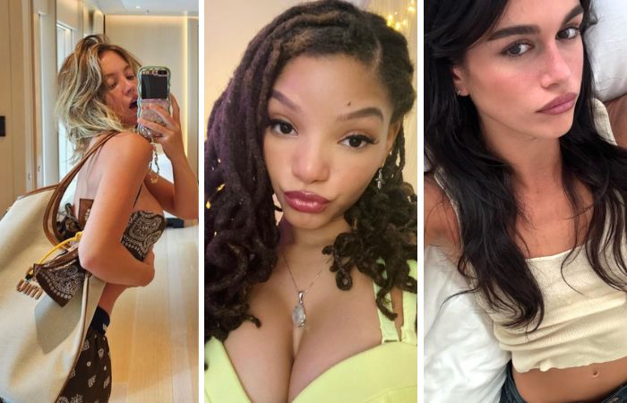 Sydney Sweeney, Halle Bailey, & Kaia Gerber are serving looks on IG right now