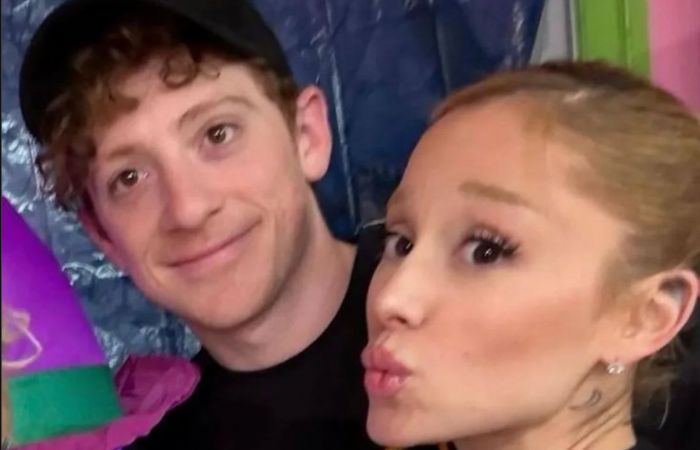 Ethan Slater has never stopped gushing over Ariana Grande