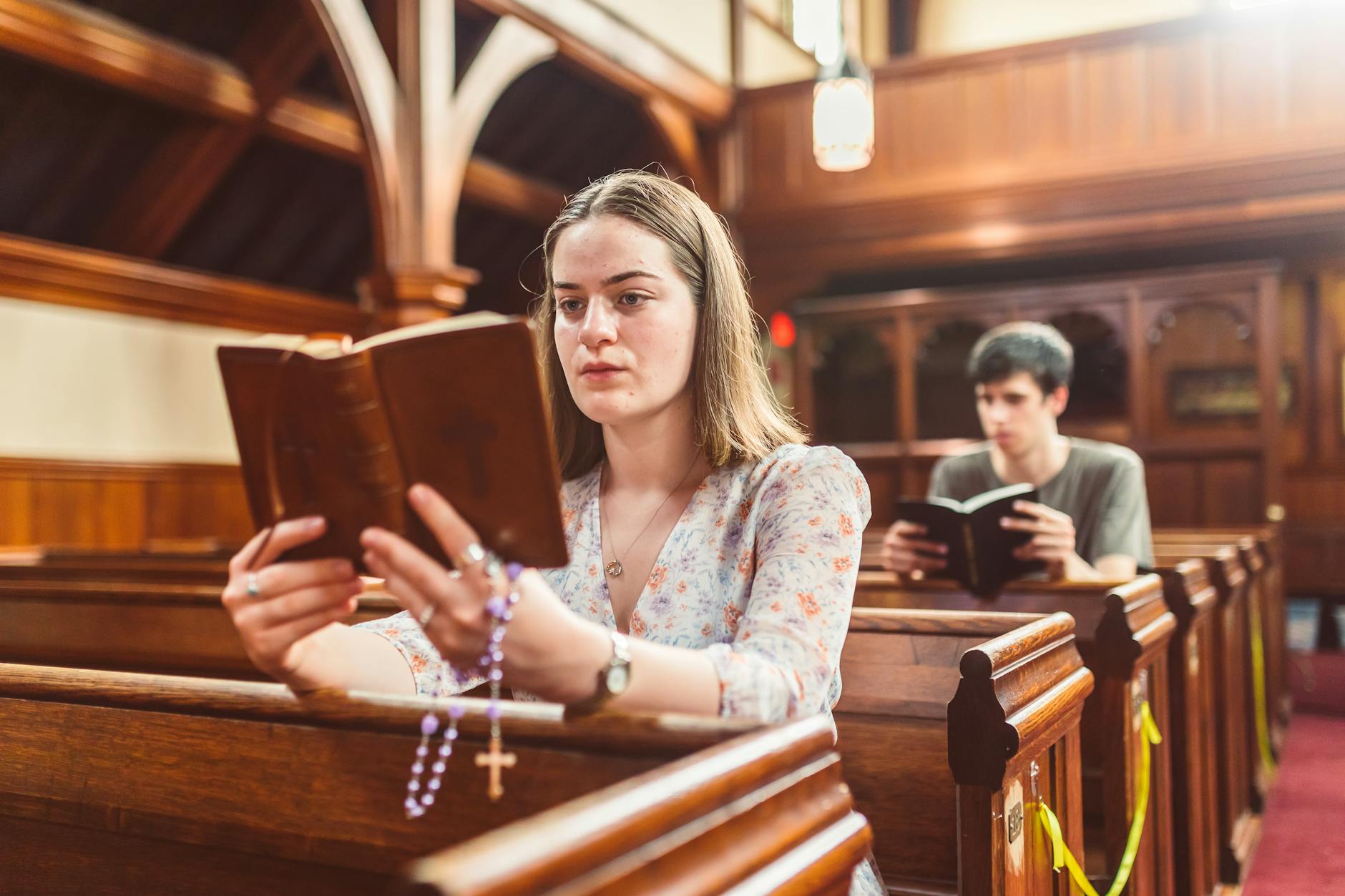people praying in a church